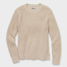 Hot Du.luthTrading Women's Heritage Waffle Stitch Crew Sweater - Oatmeal Heather