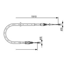 Bosch Handbremsseil hinten für Citroen C3 Peugeot 2008 207 207/207+ 208