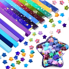 Star Origami Paper, 940 Sheets Solid Color Gradient Color Paper Strips DIY Hand 