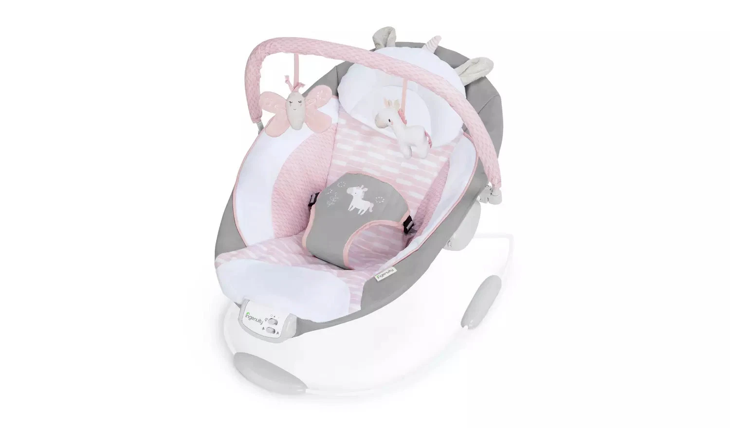 Ingenuity Flora the Unicorn Soothing Baby Bouncer (OPENED BOX TESTED)