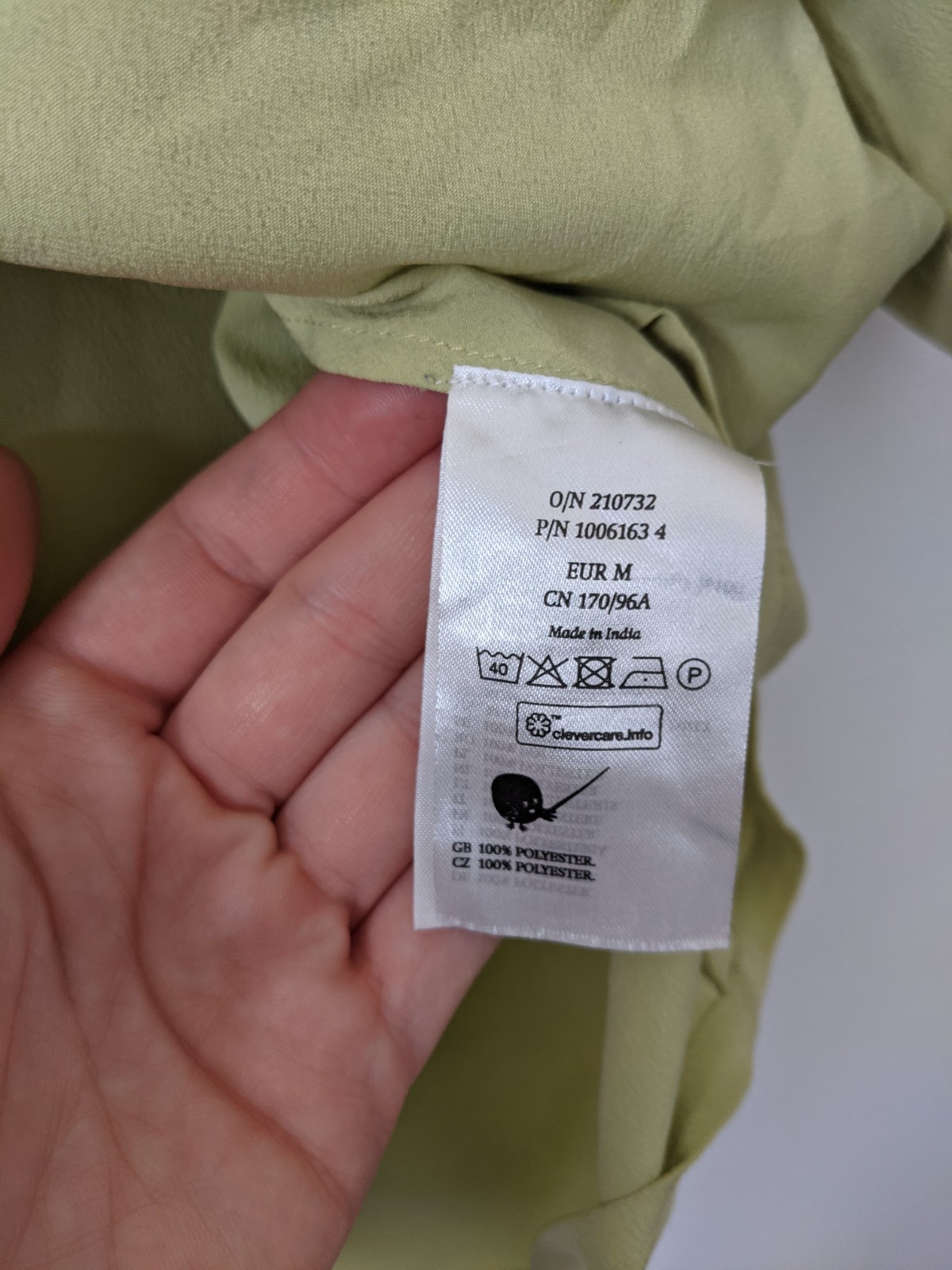 Lime‑Green Monki Soft Shirt Blouse – M image 7