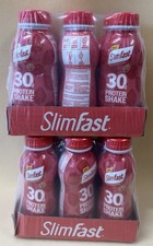 SlimFast Ready To Drink Strawberry Meal High Protein Shake 12 X 325ml See Dates