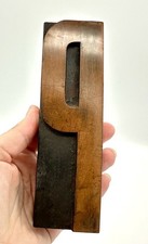 Vintage Letterpress Wood Type Large Uppercase “P” Gorgeous Patina!