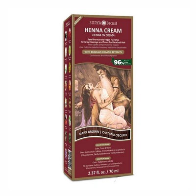 Henna Cream Hair Color Dark Brown 2.37 Oz