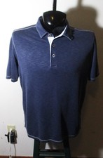 TOMMY BAHAMA Blue Modal Short Sleeve Polo Shirt Men's Size L