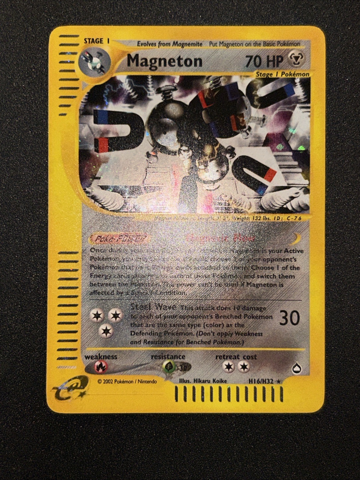 Magneton H16/H32 Aquapolis Holo Pokemon Card Excellent/NM ! WOTC