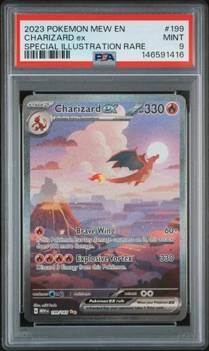 Charizard Ex Pokemon Mew En-151 199 NM PSA 9