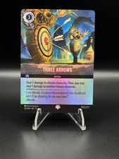 Disney Lorcana Three Arrows Cold Foil Super Rare The Wilds Unknown 222/204