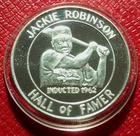 Jackie Robinson-Hall of Famer Inducted 1962 Round 1 Troy oz..999 Silver-Capsule