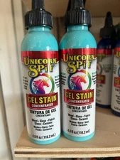 New 2-pack lot Unicorn SPiT 5770006 Gel Stain Glaze Zia Teal 4 OZ Light Blue