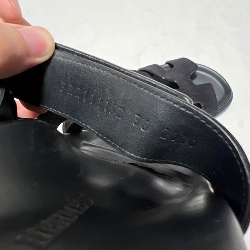 Hermes Chypre H Logo Chypre Flat Sandals Mules Pumps Shoes Women EU 36 Black - Picture 6 of 15