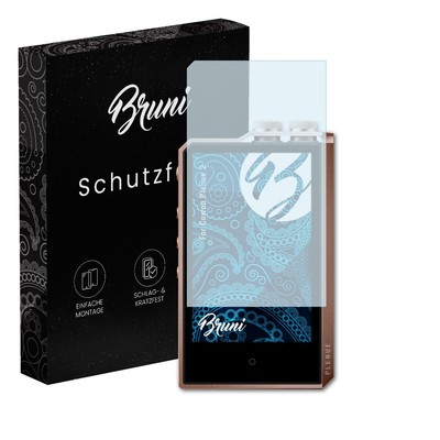 Bruni 2x Folie für Cowon Plenue 2 Schutzfolie Displayschutzfolie