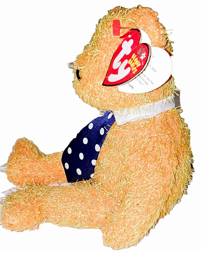 Peluche Ty Beanie Babies 10 AÑOS SUAVEMENTE USADO HT-Pappa the Bear 2002 COMO NUEVO ETIQUETA TUSH - Imagen 4 de 9