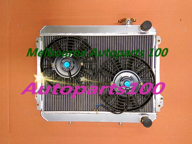 For TOYOTA Corolla Radiator&fans AE71 AE72 1979-1983 FA/32/AT 80 81 82 Aluminum - image 3 of 4