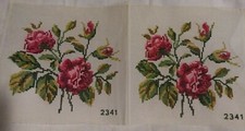 ROSES 2 CANVAS PRINT FOR NEEDLEPOINT 9X9 NEW