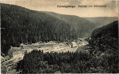 Old postcard postcard Maintal with pipe yard GERMANY (1381694)