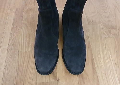 *Unützer* Luxus Stiefeletten Boots Stiefel Gr. 40 Stretch Wildleder grau - Bild 2 von 12