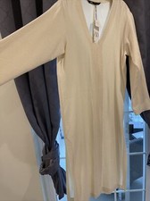 ZARA TEXTURED WEAVE DRESS SIZE /S  ECRU