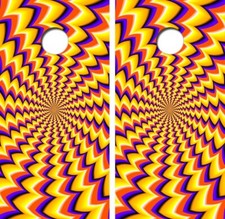 Psychedelic Pattern Cornhole Board Wrap LAMINATED Decal Vinyl Sticker 3884