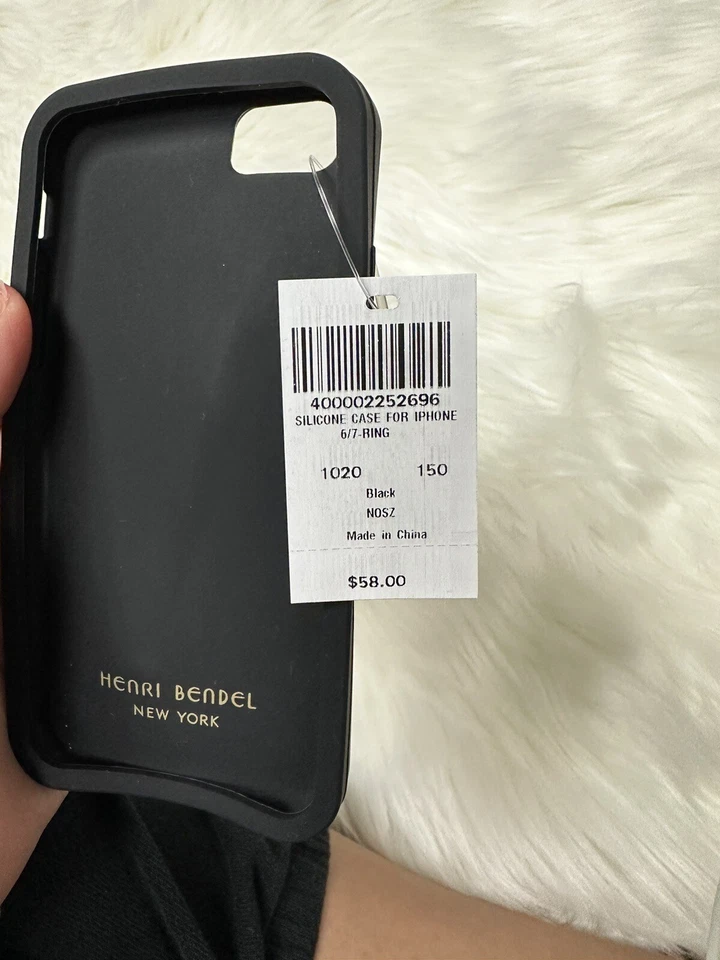 Funda con anillo de mariposa de silicona Henri Bendel nueva con etiquetas para iPhone 6/7 Foto 4 de 4