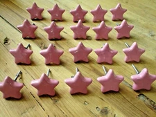 20 Ceramic Knobs STAR Drawer Pull Cupboard Door Knobs Porcelain Bathroom Pink 