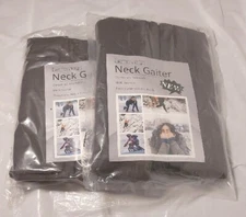 Lot of 2 Genovega Neck Gaiter Face Bandana Infinity Scarf Headhear Gray New