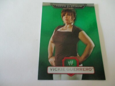 2010 Topps Platinum WWE Green Refractor Vickie Guerrero #120 Serial #457/499