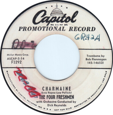 The Four Freshmen - Charmaine (7'', Single, Promo)