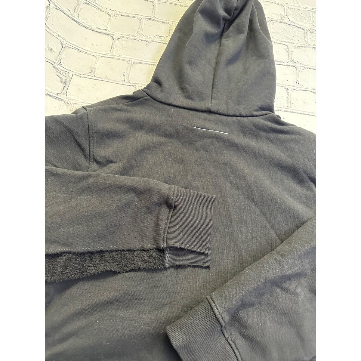 MM6 Maison Margiela Ripped Cropped Hoodie | eBay