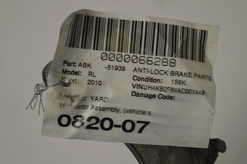 10 ACURA RL ABS PUMP 模块车辆稳定性辅助原始设备制造商 — 第 4/4 张图片