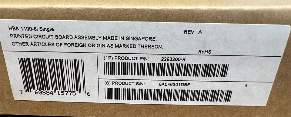 Microsemi Adaptec HBA 1100-8i 12Gb/s SAS/SATA Controller 2293200-R New Retail - Image 2 of 3