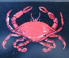 CANGREJO: PORTADA DE CERILLAS DE MARISCOS LA JAIBA (SOUTH PADRE ISLAND, TEXAS) -E1