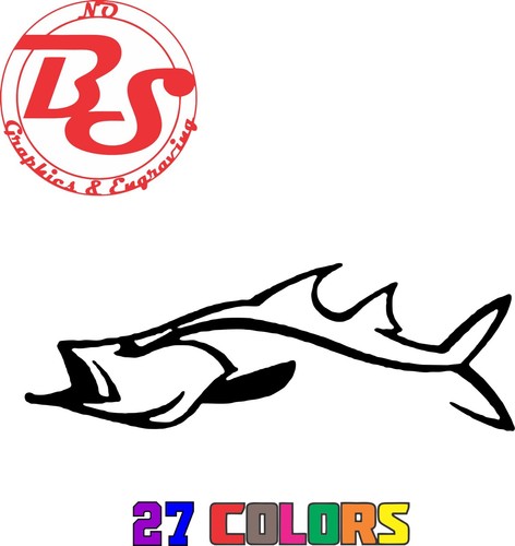 Decalcomania 6" Snook pesca sportiva vinile lago fiume oceano acqua salata baia pesce noBS - Foto 21 di 25