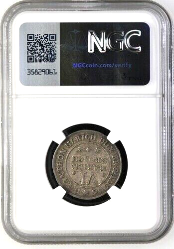 1706 German States Brunswick Wolfenbuttel Wildman 6 MG 1/6 Thaler, NGC XF 45 - Picture 2 of 2