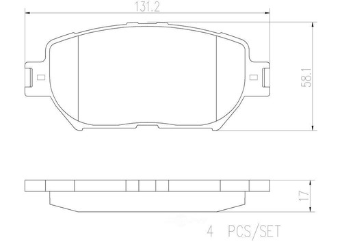 Brembo Brake Pad Set, P78020N P78020N