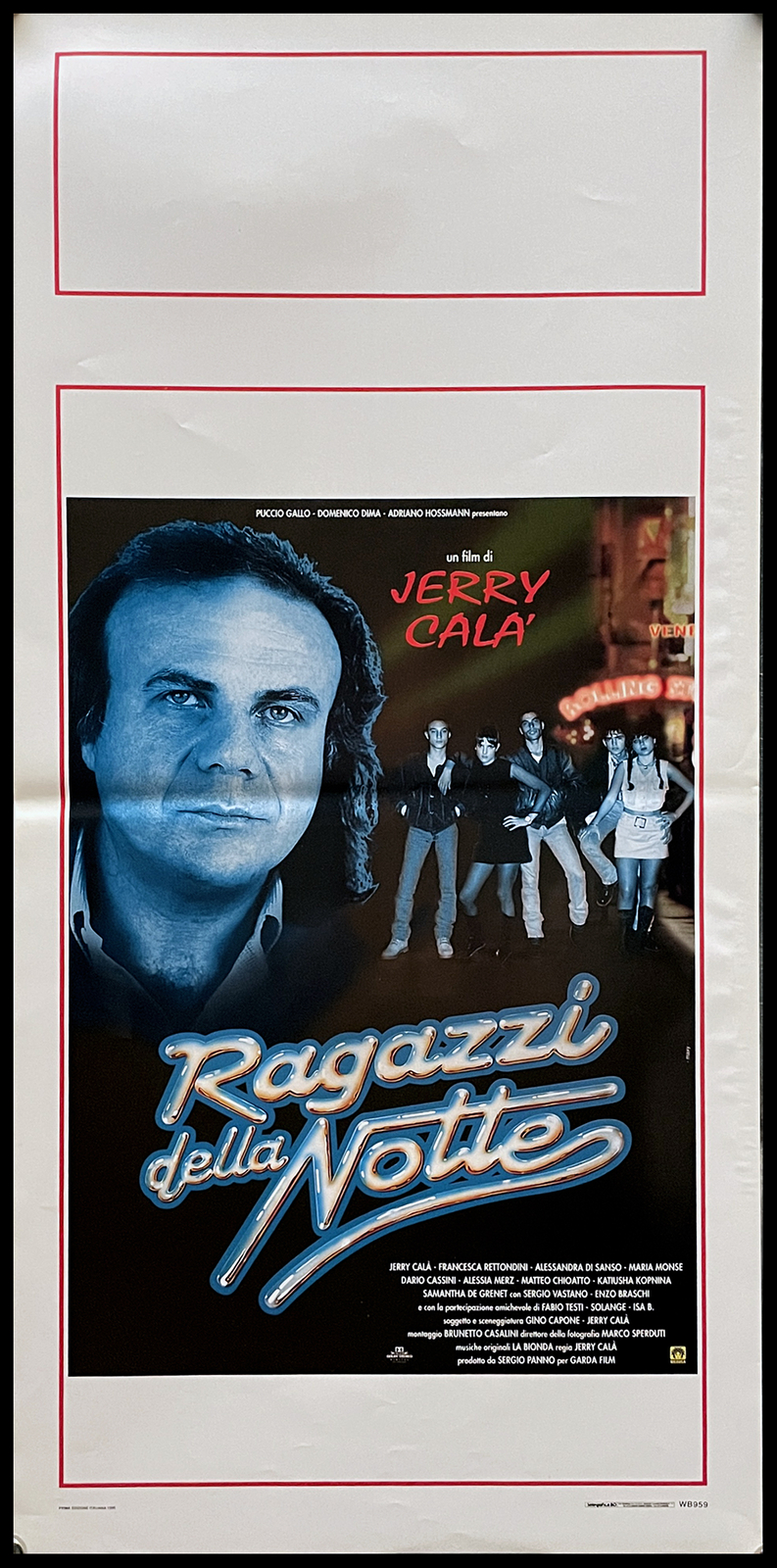 Locandina originale film Ragazzi della notte (1995) - Regia di Jerry Calà