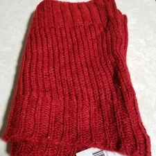 RED KNIT INFINITY SCARF WITH MINI SEQUINS  BY CEJON NEW WITH TAG