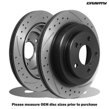 DISCHI FRENO POSTERIORI SCANALATI FORATI 265MM PER SUBARU IMPREZA WRX NEW AGE 2001-05