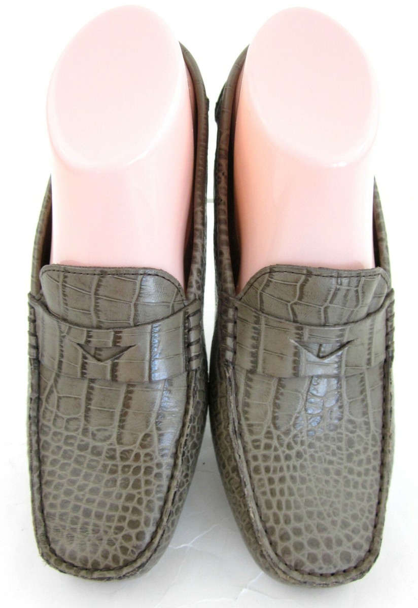 Cole Haan Trillby Driver Moc Penny Loafers Taupe Snake Print  display picture 3