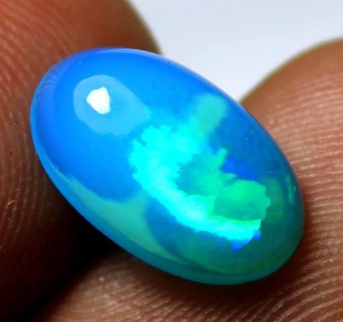 Beautiful Natural Paraiba Ethiopian Opal Dyed Welo Fire Cabochon Stone 1.85 Ct - Picture 7 of 13
