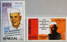 Senegal 1989 1039-40 841-42 J. Nehru 1st Prime Minister Independent India MNH