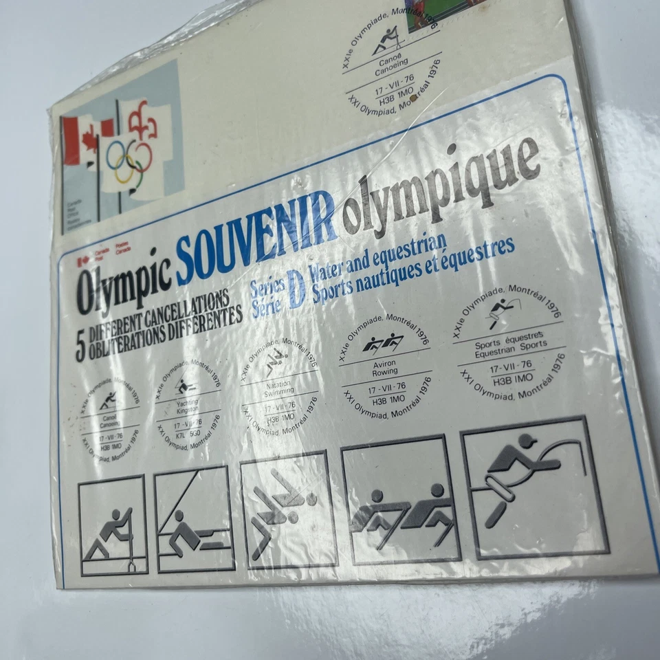 E Olympic 76 Souvenir 5 Cancellations FDC International Canada Series D - Image 2 of 4