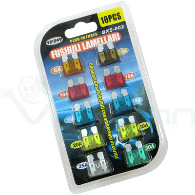 Kit 90 Fusibili Std 60 Fusibili Mini ( 5 10 15 20 25 30 Amp.) Giò - Foto 5