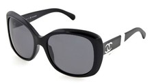 New CHANEL CH 5183 501/81 59mm Black Polarized Sunglasses Italy
