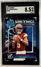 2024Donruss #11 Jayden Daniels RC Retro Washington Commanders SGC 8.5 NM MT