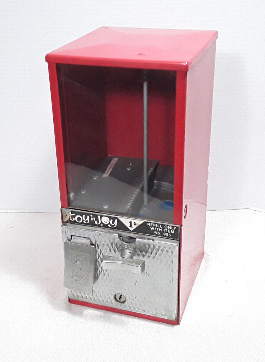 Vintage Toy n' Joy Toy Candy Bubble Gum Vending Machine No Key 955