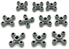 Lego 10 New Light Bluish Gray Technic Knob Cog / Gear / Wheel with Axle Hole