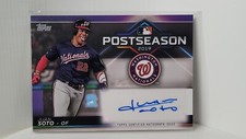 2020 Topps Juan Soto Postseason Performance Autograph #1/25 – Rare!