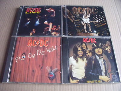 4 x AC/DC - Live + Stiff Upper Lip + Highway To Hell + Fly On The Wall