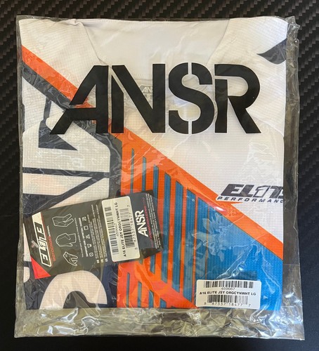 ANSR A16 Elite Motocross Jersey Orange Cyan White / Red Black Yellow Mens Large - Picture 8 of 13